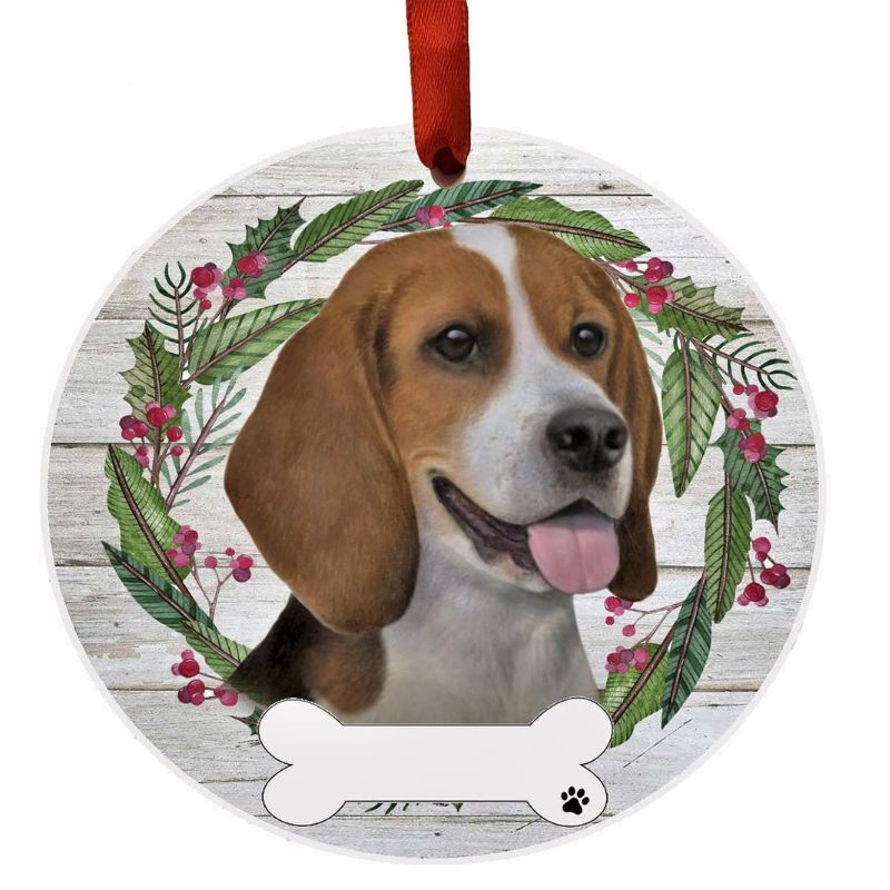 Beagle Wreath Ornament